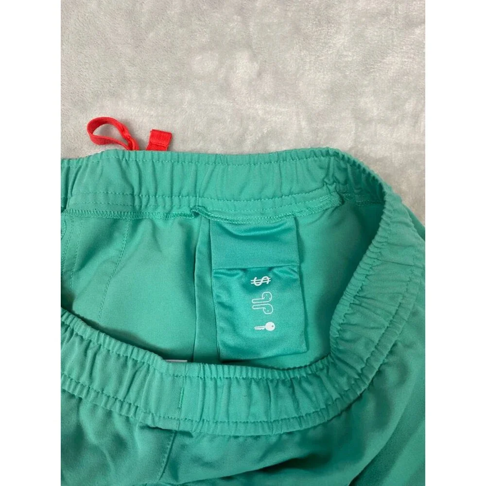 Figs Men's Jogger Sweatpants in Mint Green with Red Drawstring